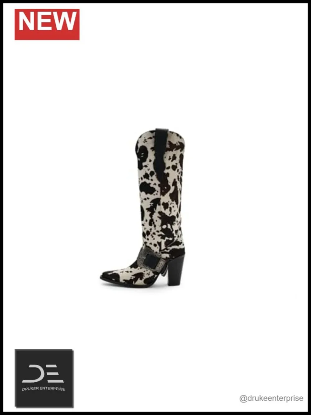 Dingo Leather Snip Toe Over the Knee Boots Block Heel Equestrian Casual